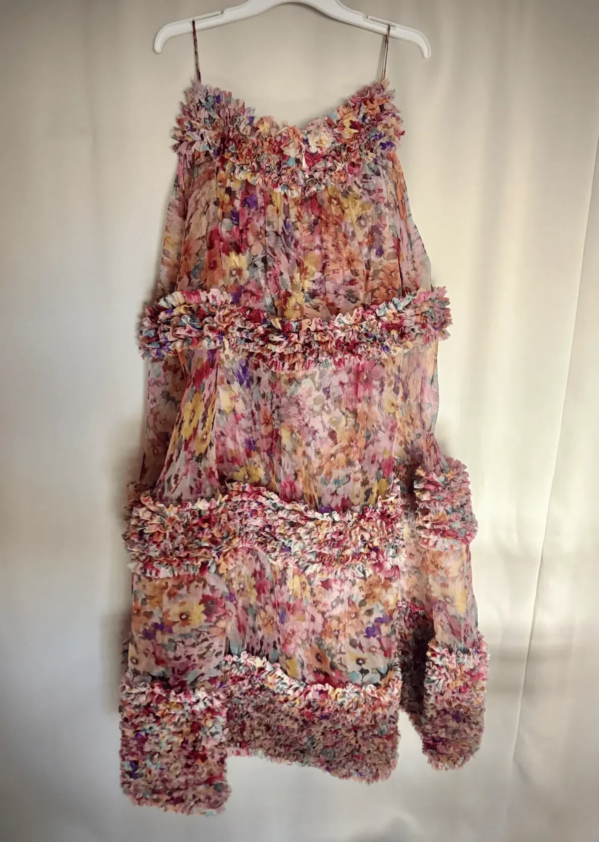 Zimmermann Luna Ruffle Bandeau Gown Multi Floral Size 0 / AU 8 - Image 5