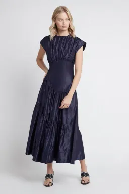 AJE SERENDIPITY REFLECTION MIDI IN NAVY SIZE 8 for rent on The Volte - image 1
