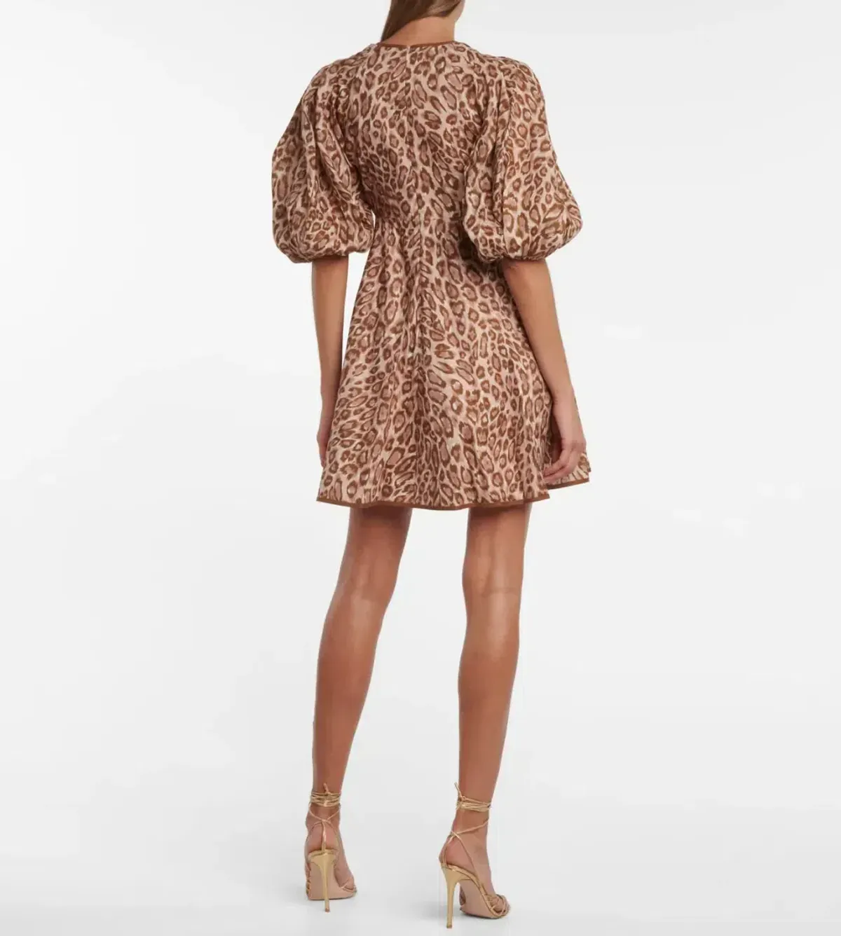 ZIMMERMANN CONCERT DAY MINI DRESS PINK ANIMAL PRINT SIZE O/AU 8 - Image 2