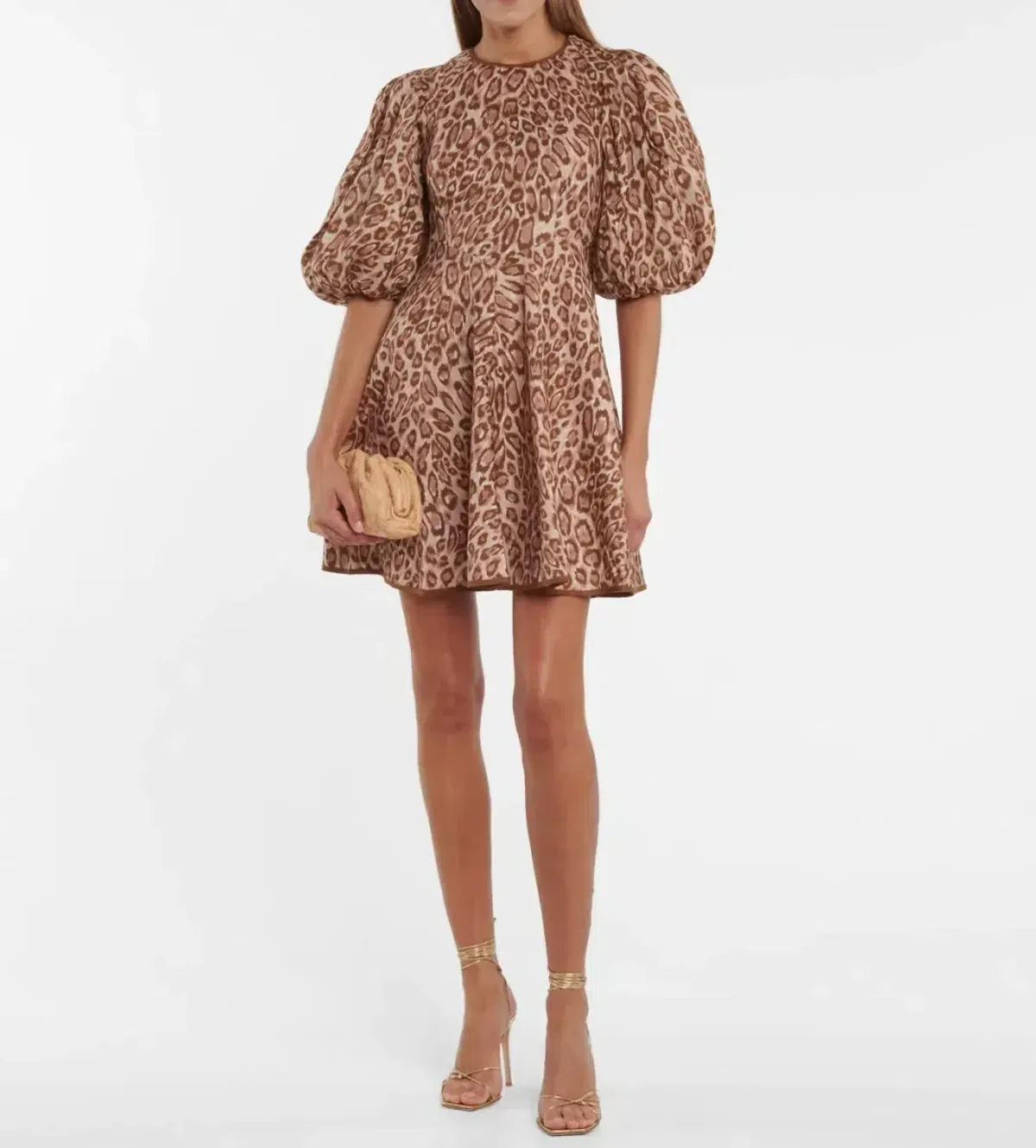 ZIMMERMANN CONCERT DAY MINI DRESS PINK ANIMAL PRINT SIZE O/AU 8 - Image 1