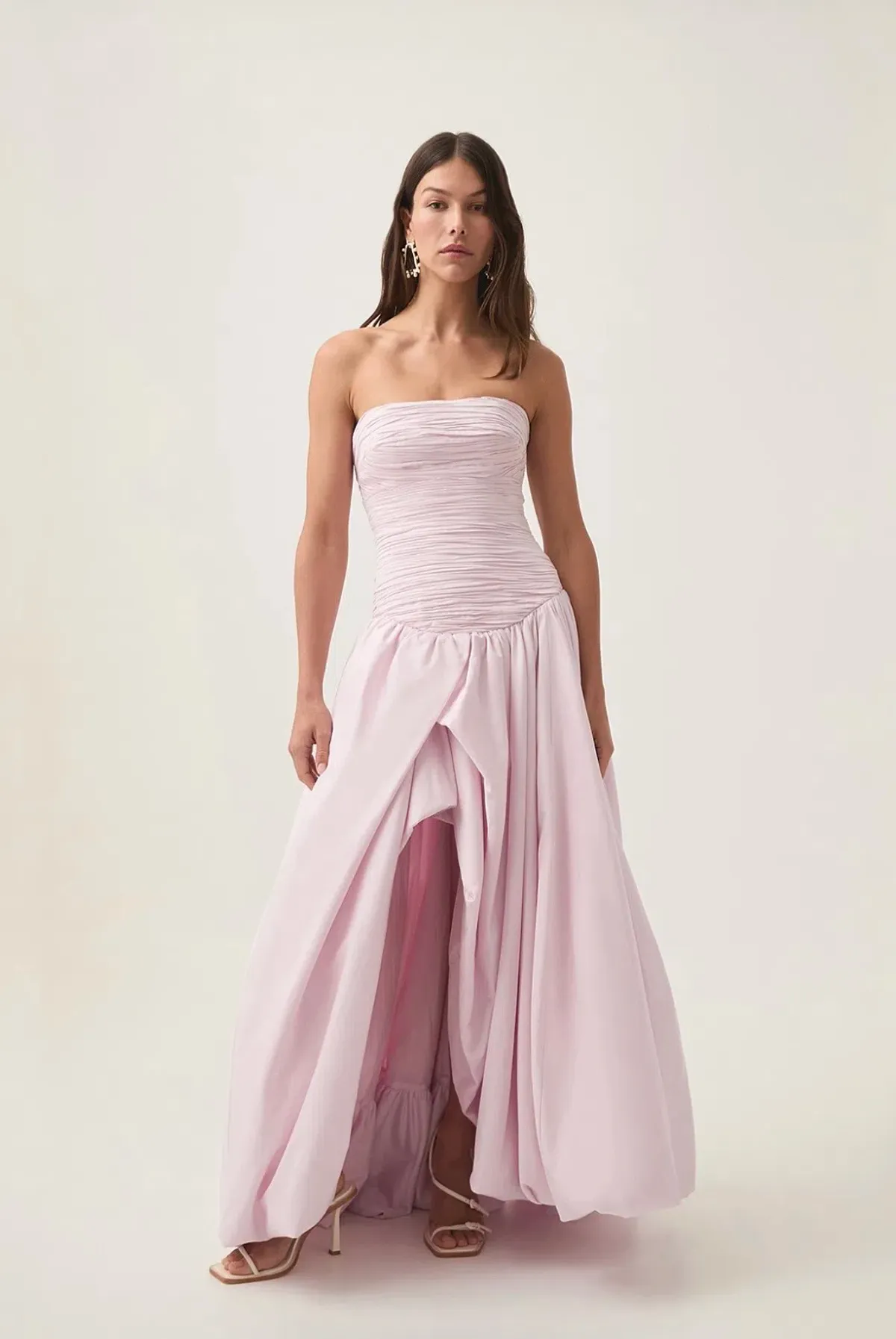 AJE - Violette Bubble Hem Maxi Dress in Pastel Pink Size 10 - Image 1