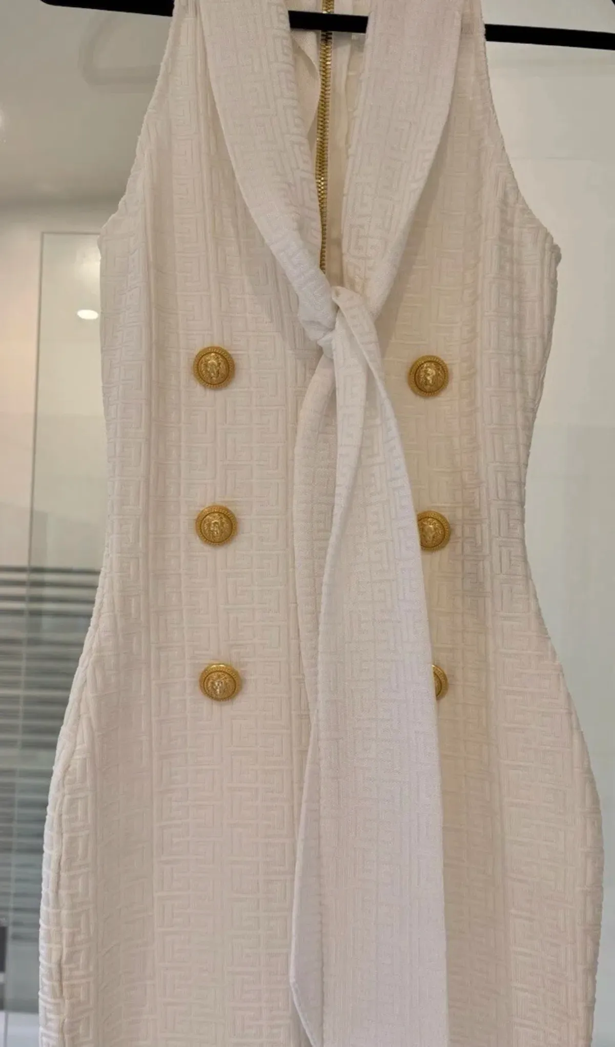 Balmain Jacquard Monogram Sleeveless Dress - Image 1