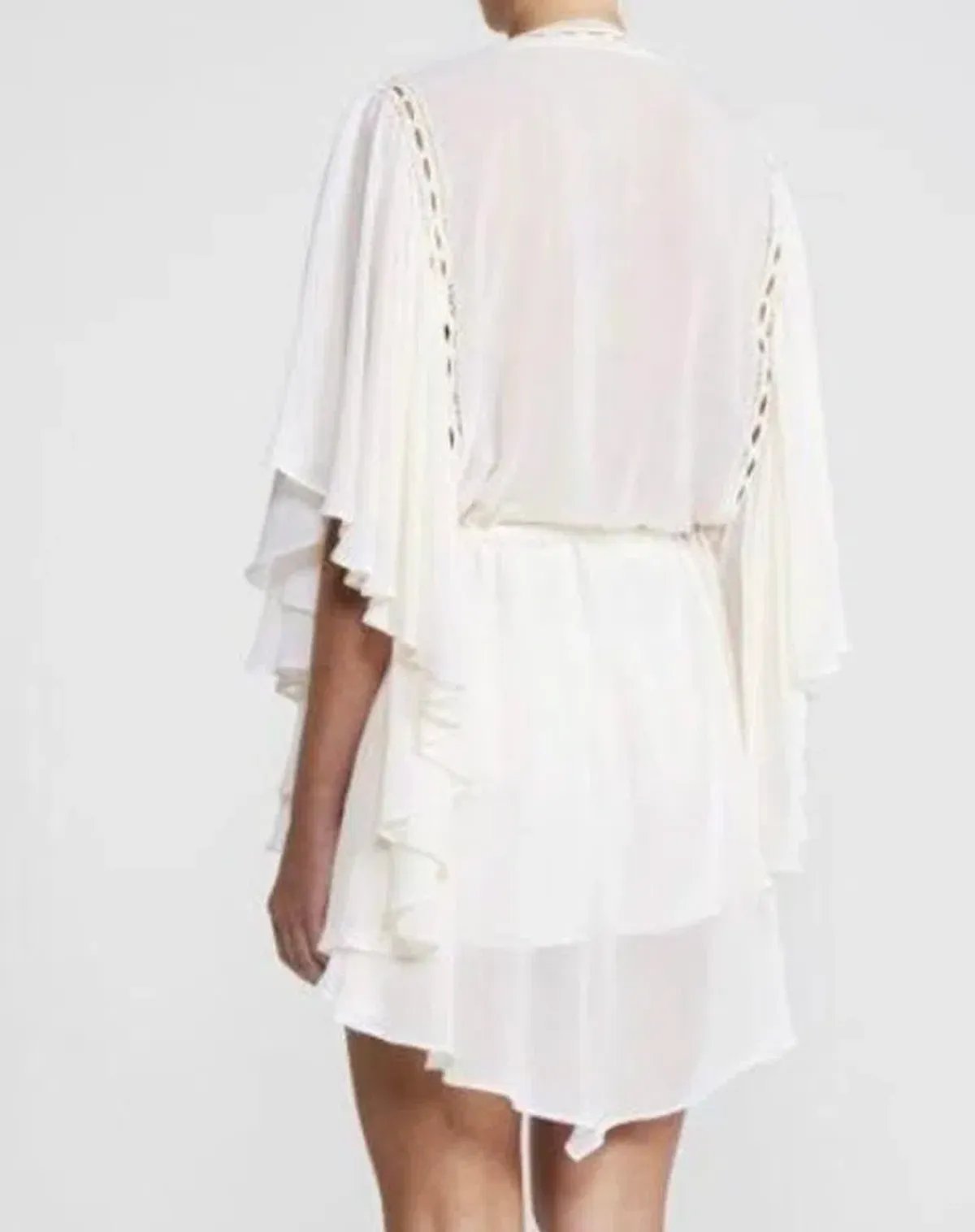 Eclipse Frill Sleeve Drawstring Mini Dress - Image 1