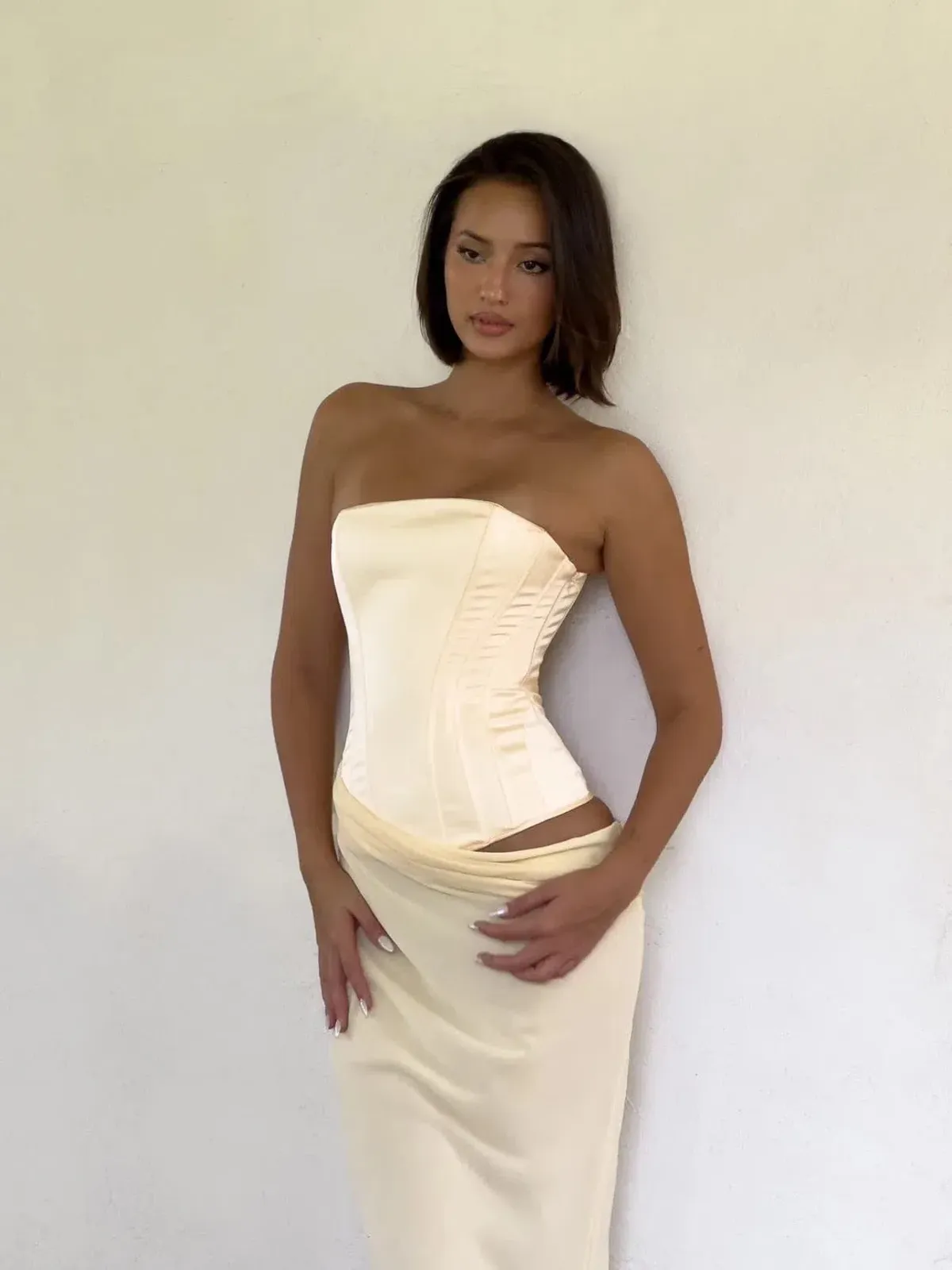 Cherie Attire Clara Maxi Dress Yellow Size 8 - Image 4