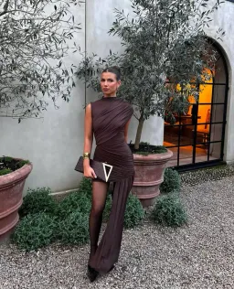 De La Vali Ravena Mini Dress in Chocolate Size AU8 for rent on The Volte - image 6