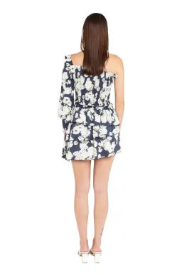 Sir The Label Bellagio One Shoulder Mini Dress Floral Navy | AU 10 for rent on The Volte - image 2