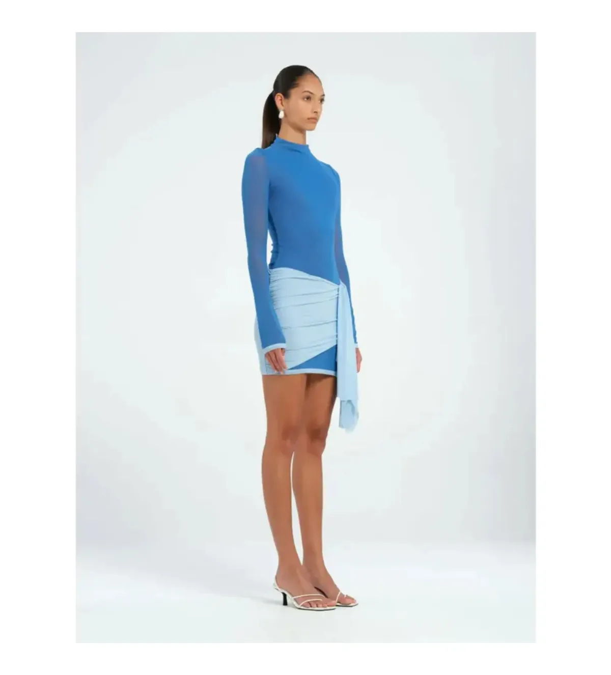 Benni Kingsley Mini Dress in Blue Size AU10 - Image 2