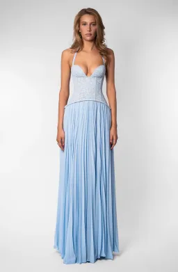Fenity Gaia Halter Maxi Dress in Blue Size XS / AU 6 for rent on The Volte - image 1