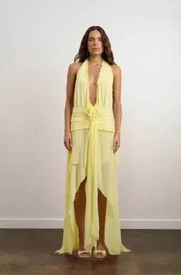 DZO  Morena Dress in Petal Yellow - Size Small for rent on The Volte - image 2