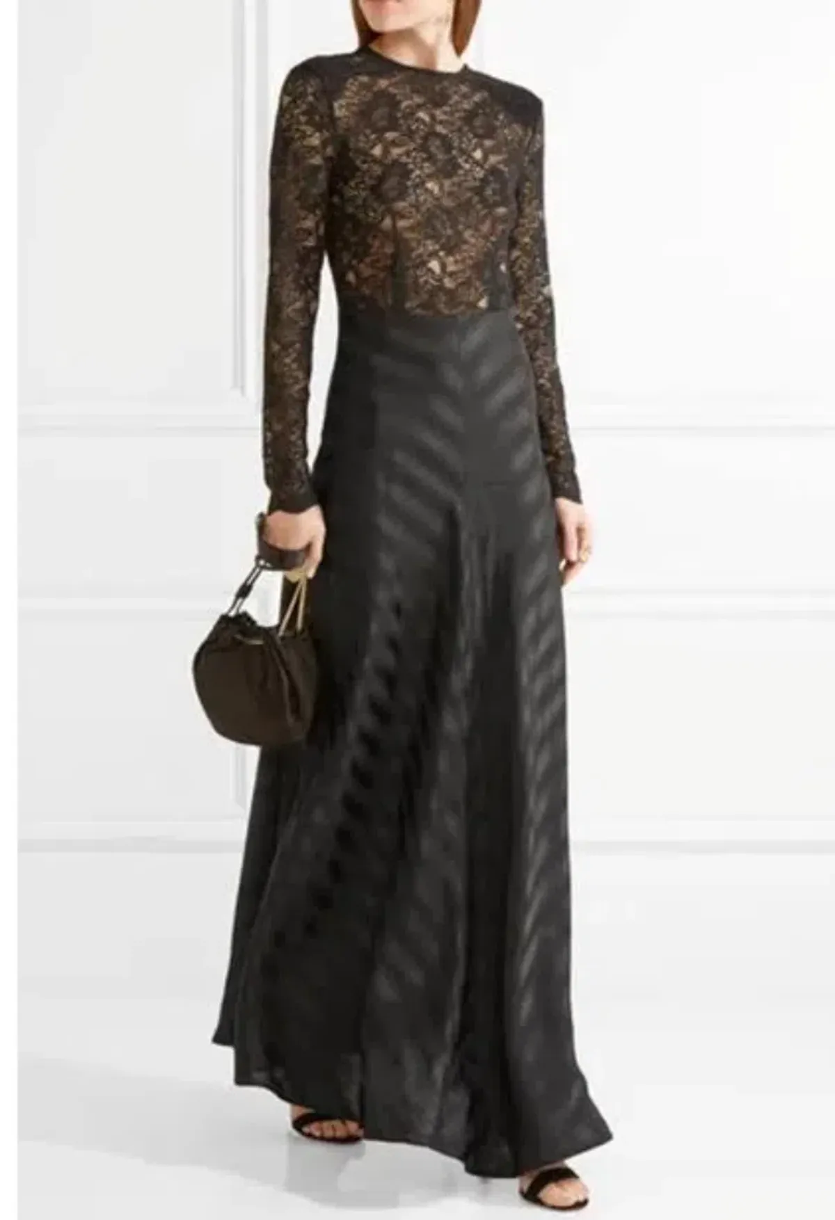 Ganni Kendall Silk and Lace Gown - Image 3