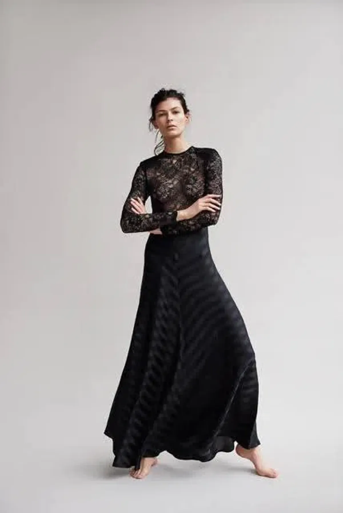 Ganni Kendall Silk and Lace Gown - Image 4
