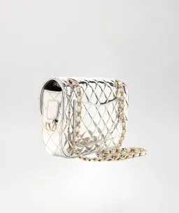 Chanel Silver Mini Flap Handbag for rent on The Volte - image 2