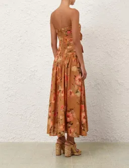 Zimmermann Mahon Tie Front Midi Dress - size 1 for rent on The Volte - image 2