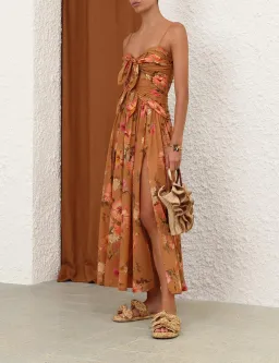 Zimmermann Mahon Tie Front Midi Dress - size 1 for rent on The Volte - image 5