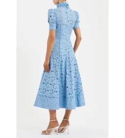 Rebecca Vallance Kitsu Short Sleeve Midi Dress Bluelight Size AU 10 for rent on The Volte - image 3