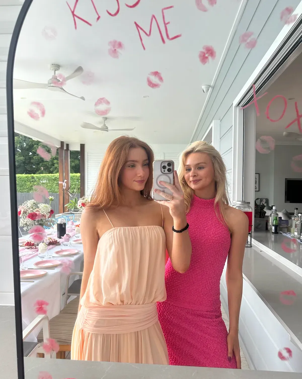 Bec and Bridge Camille Blouson Dress Peach - Image 1