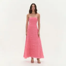 AJE Soundscape Maxi Dress In Guava Pink Size 12 for rent on The Volte - image 1