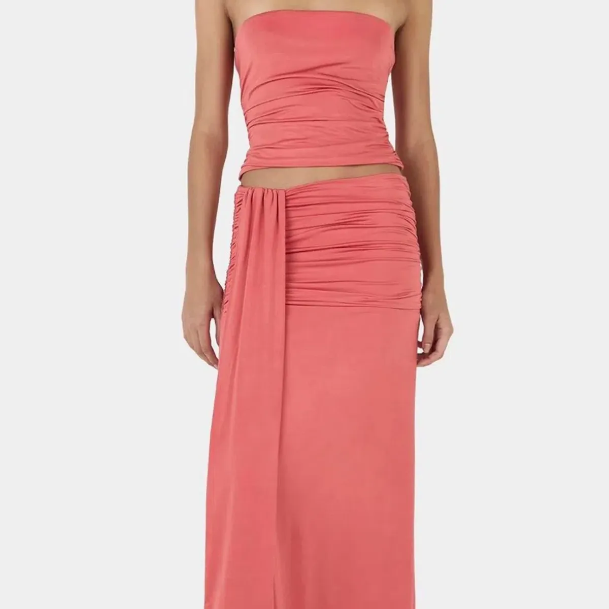 Ownley Rihannon Top and Saskia Skirt Set Coral - Image 2