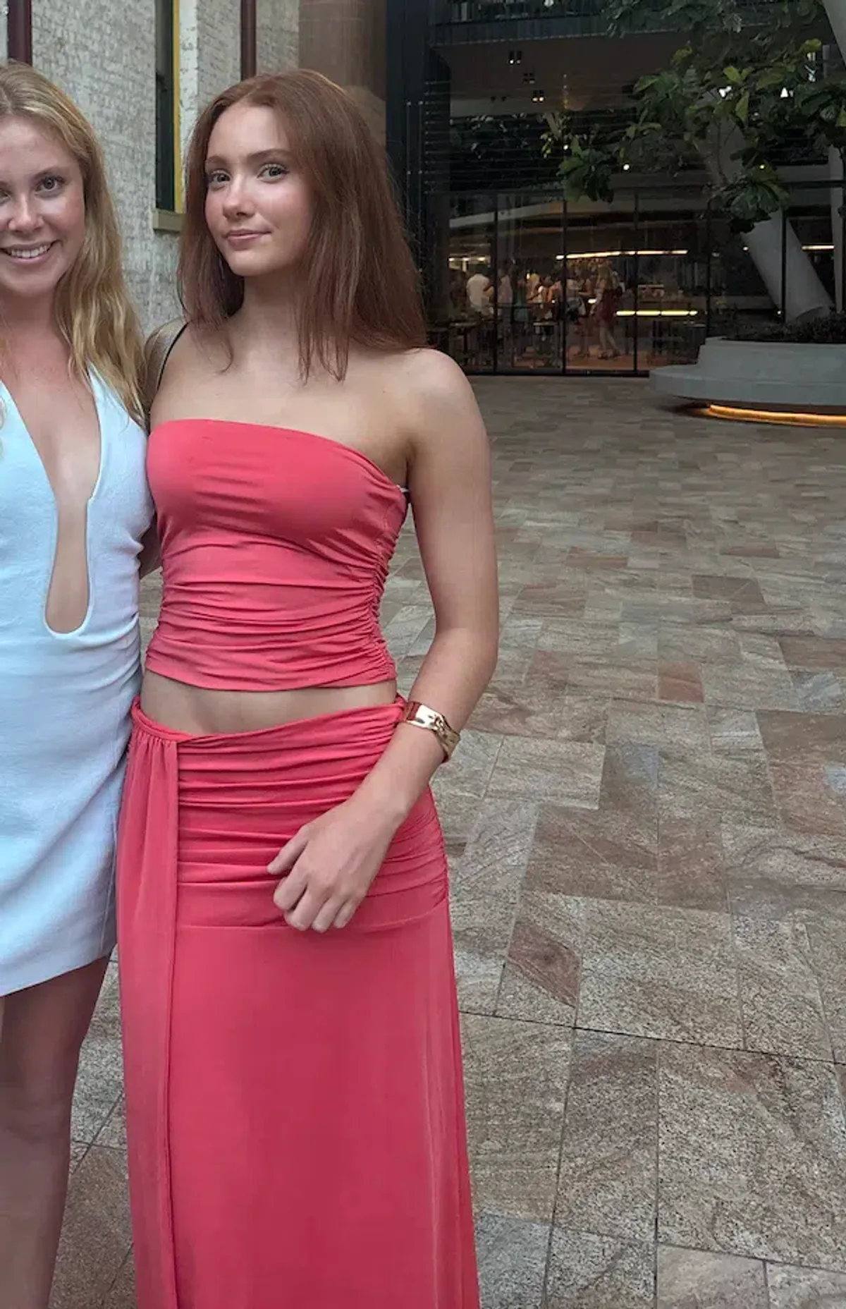 Ownley Rihannon Top and Saskia Skirt Set Coral - Image 1