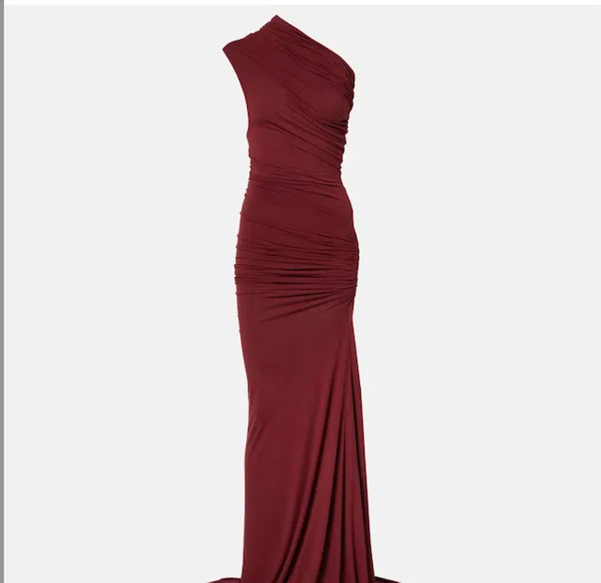 Entire Studios Pillar Ruched Gown Burgundy - Image 2