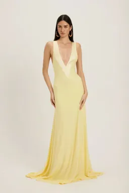 ancegria, Rosa Gown, Lemon, maxi, size 6  for rent on The Volte - image 1