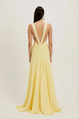 ancegria, Rosa Gown, Lemon, maxi, size 8  for rent on The Volte - image 2