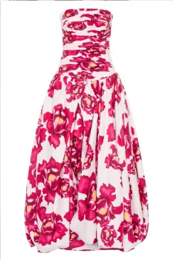 Aje Behold Maxi Dress Boldly Blooming Pink Floral Size 10 for rent on The Volte - image 4