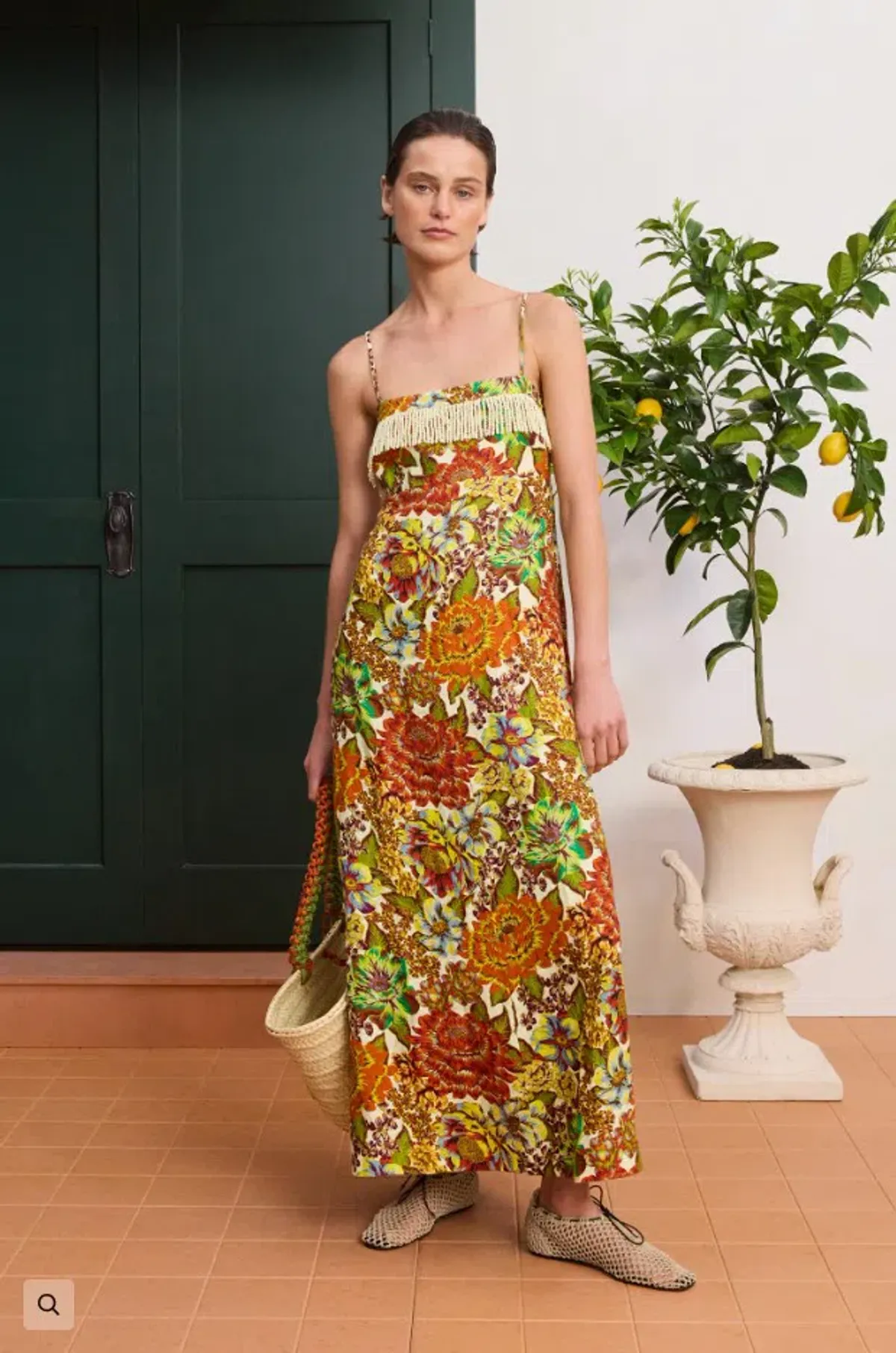 ALEMAIS LANA SQUARE NECK DAY DRESS - Image 1