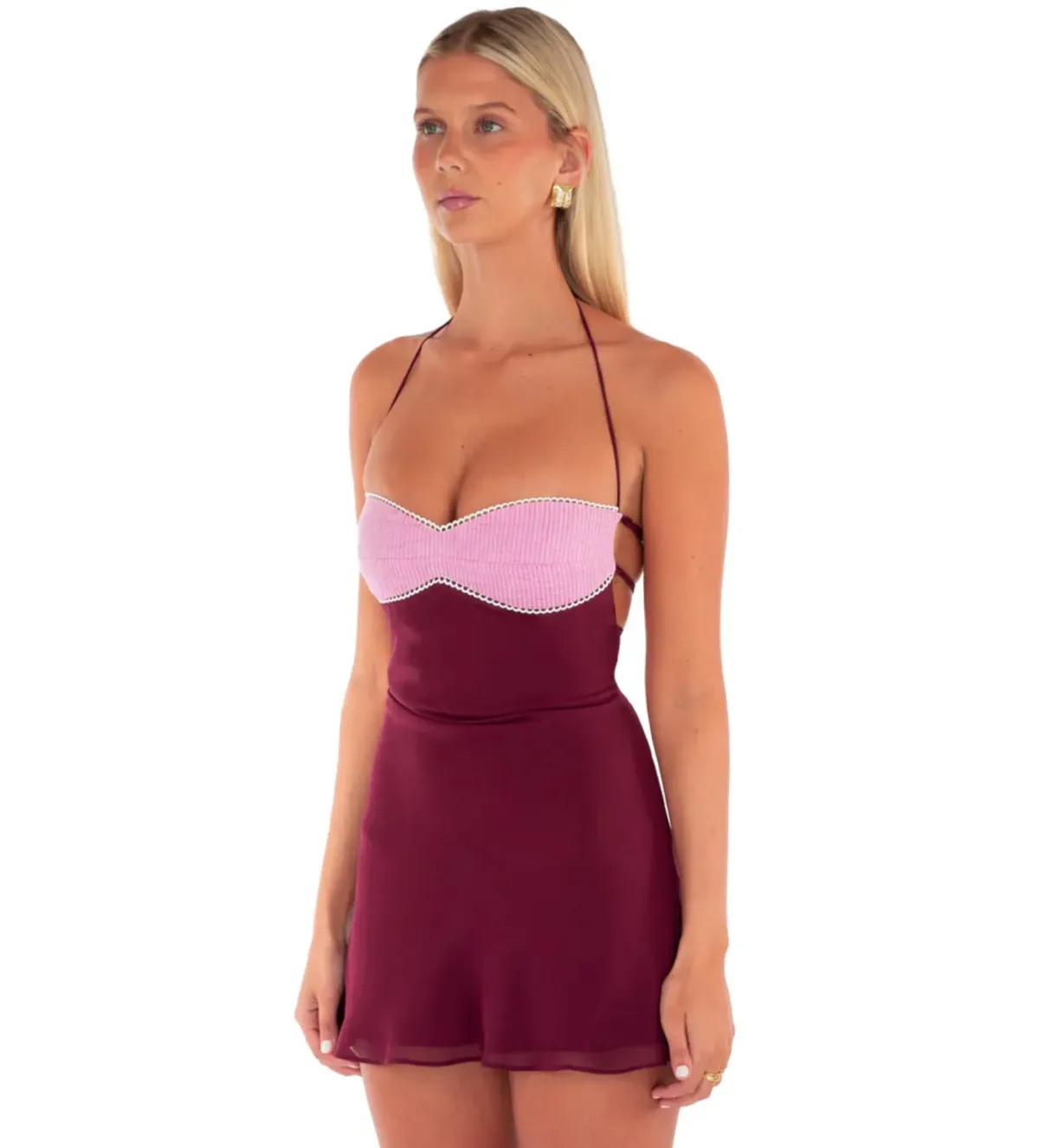 I Am Delilah Aubrey Mini Dress in Raspberry Size XS/AU6 - Image 2