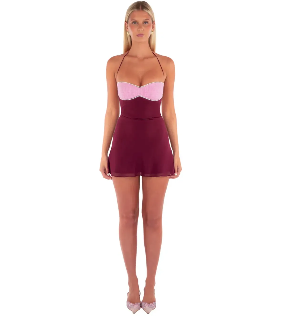 I Am Delilah Aubrey Mini Dress in Raspberry Size S/AU8 - Image 1