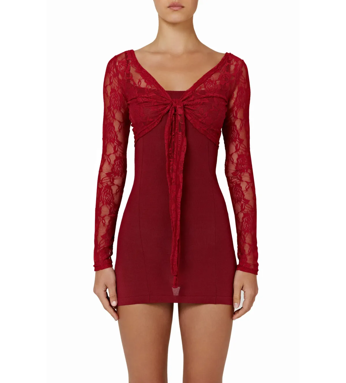 Bamba Swim Romanza Dress and Cardigan Set Rosso Size XS/AU 6 - Image 4