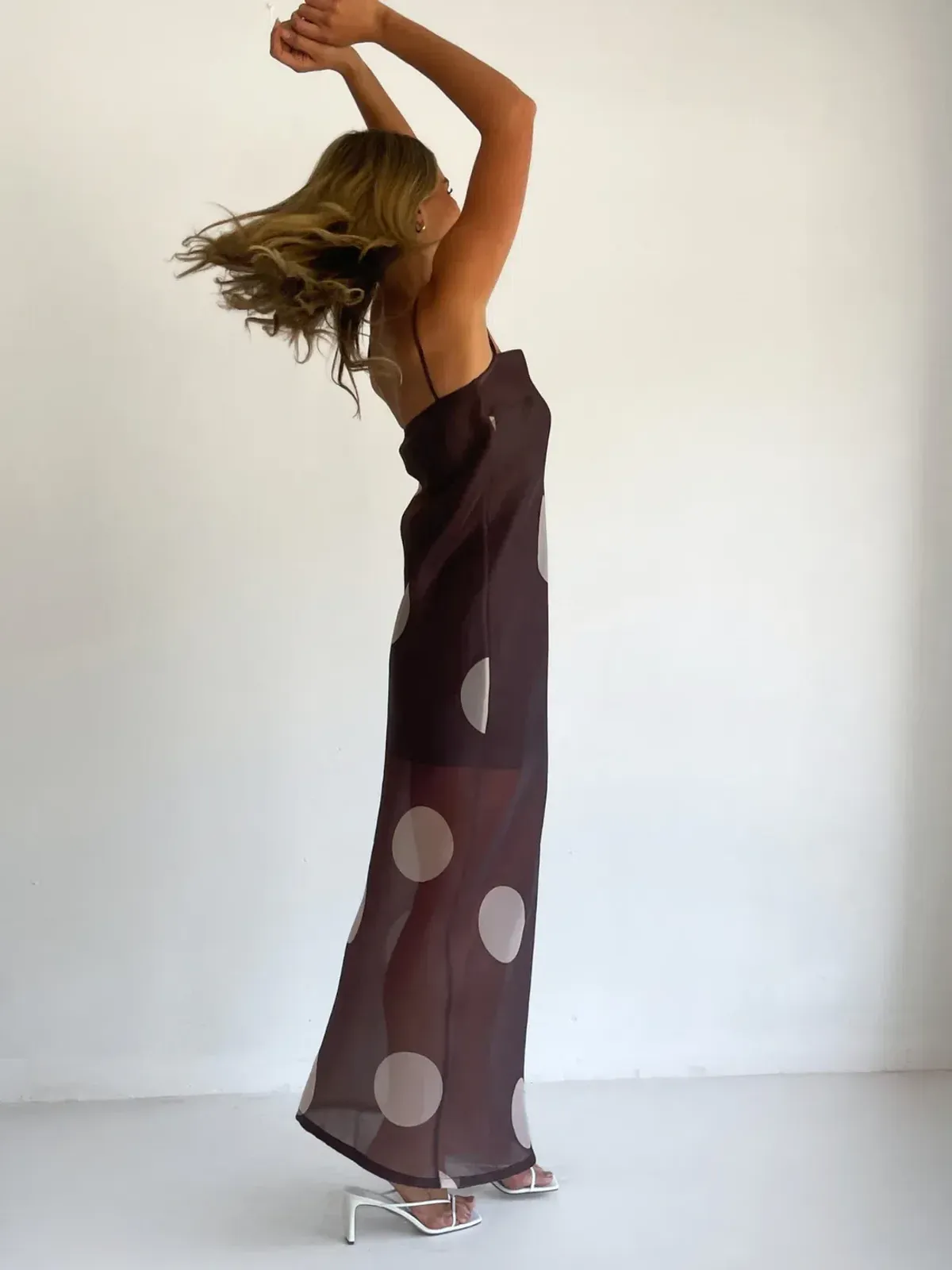 BY NICOLA MILA MAXI CHOC POLKA / SIZE 14 - Image 2