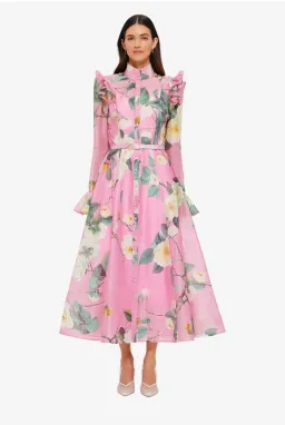 Leo Lin Katrina Butterfly Sleeve Pink Floral size 10 for rent on The Volte - image 1