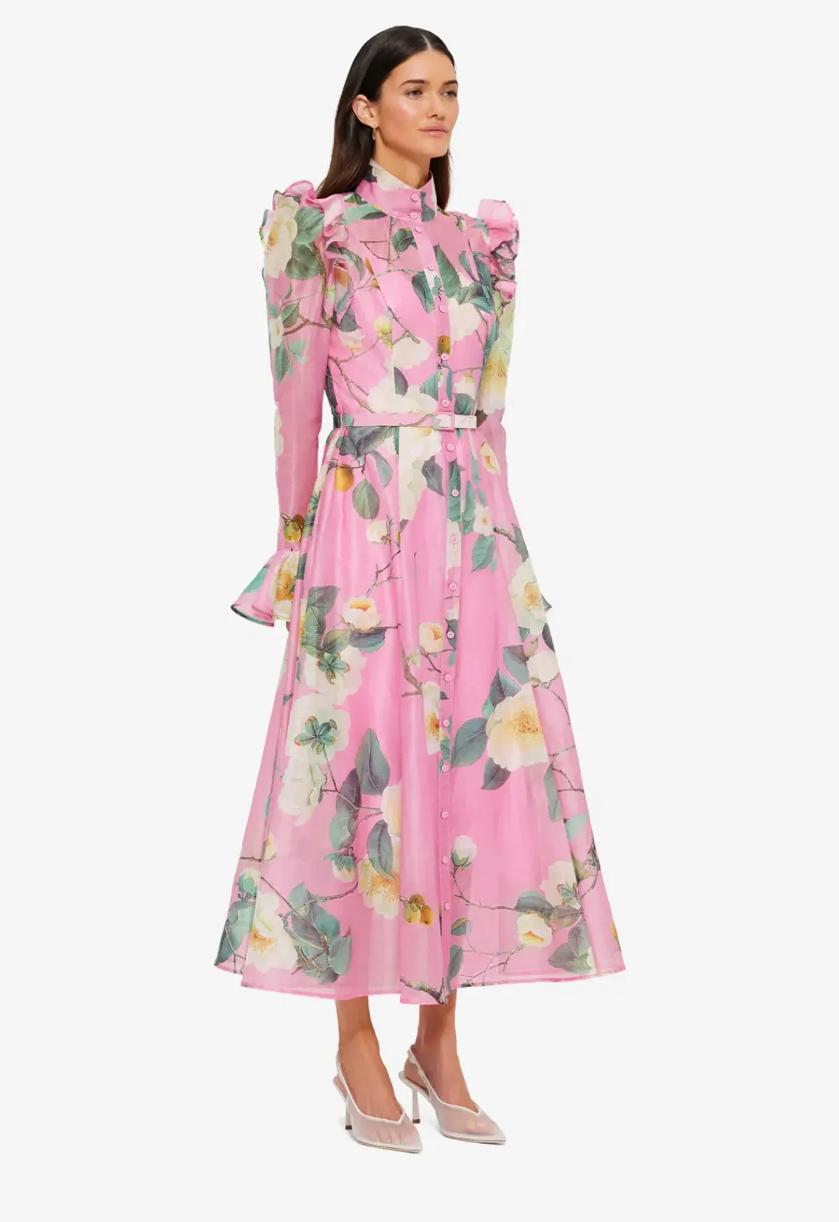 Leo Lin Katrina Butterfly Sleeve Pink Floral size 10 - Image 3