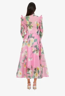 Leo Lin Katrina Butterfly Sleeve Pink Floral size 10 for rent on The Volte - image 4
