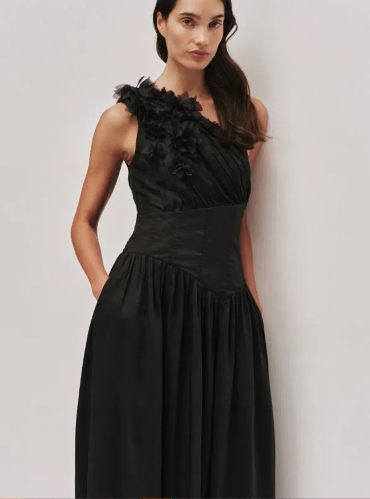 Aje Demi Midi Dress in Black Size 12 - Image 4