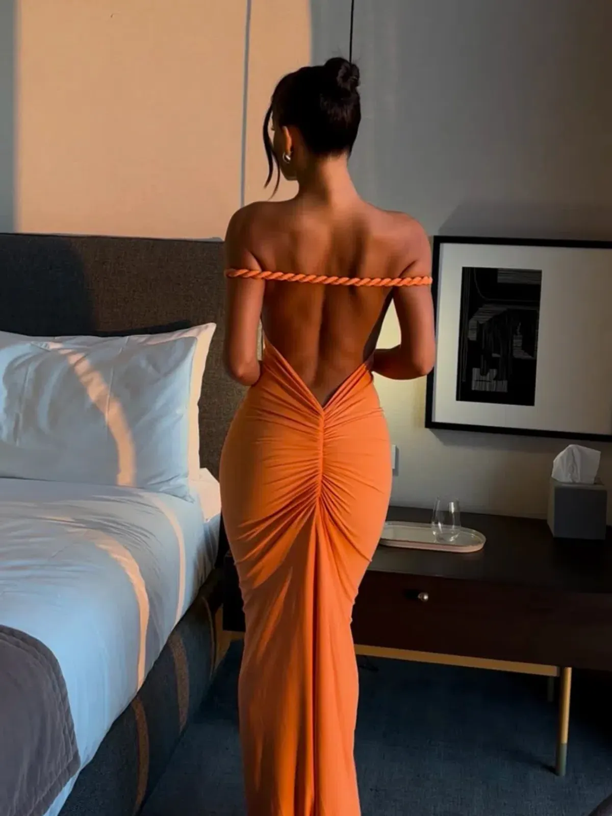 Melani the Label Maia Gown Papaya size 8  - Image 2