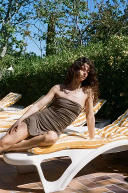 With Jean - Rayna Dress | Brown for rent on The Volte - image 3