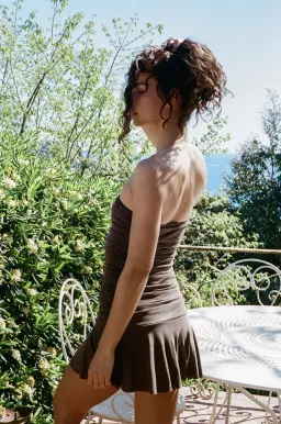 With Jean - Rayna Dress | Brown for rent on The Volte - image 4