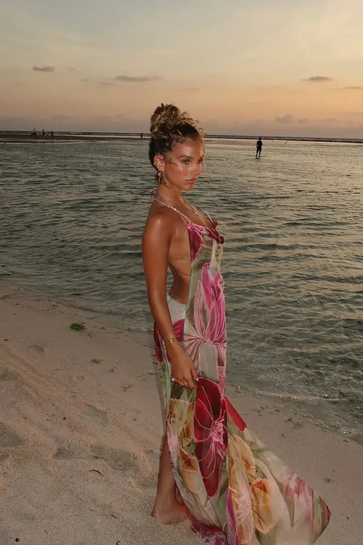 Jaded London Dahlia Hand-Beaded Maxi size 6 - Image 3