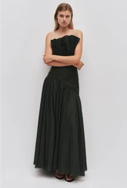 Aje Aquiline Maxi Dress in Hunter Green Size 8 for rent on The Volte - image 1