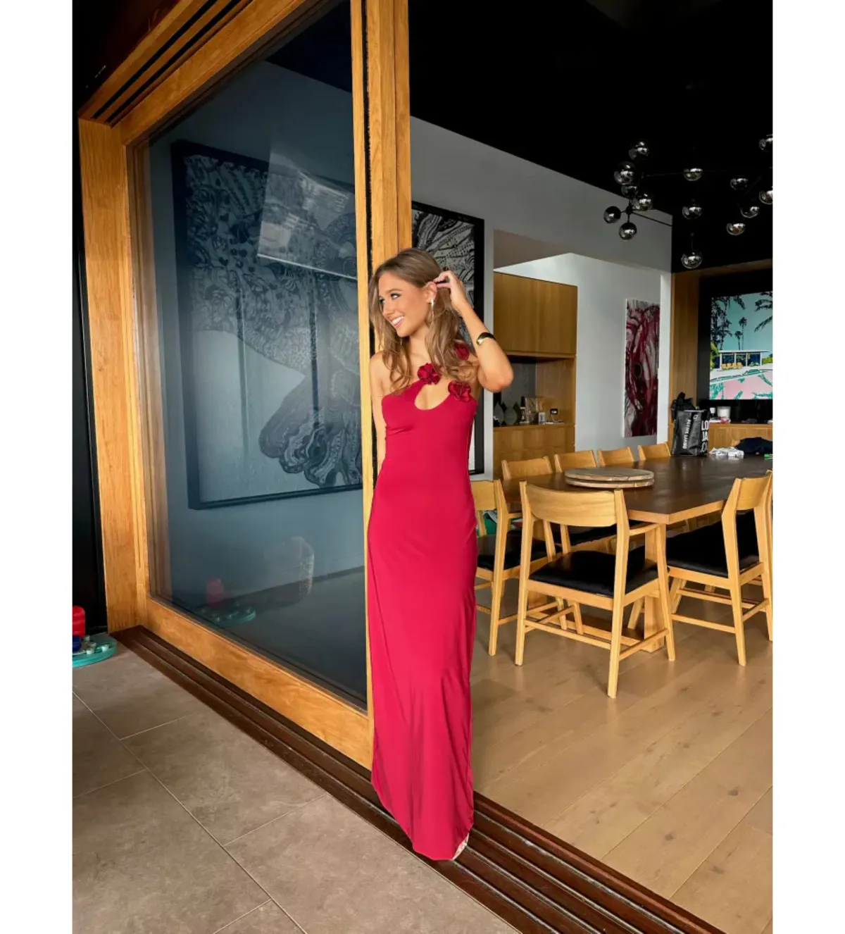 Maygel Coronel Celosia Dress in Red Wine One Size - Image 3