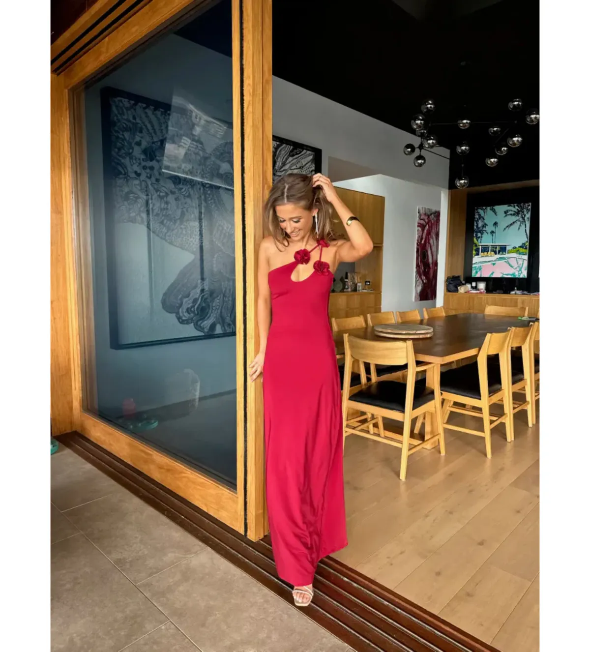 Maygel Coronel Celosia Dress in Red Wine One Size - Image 1