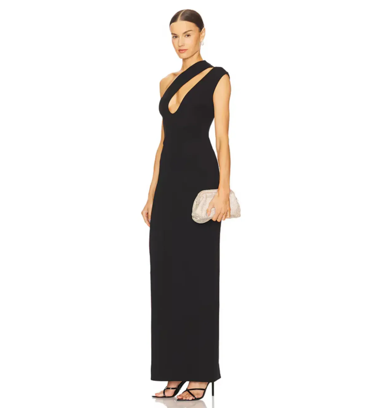Solace London Krista Maxi Dress in Black Size AU8 - Image 1