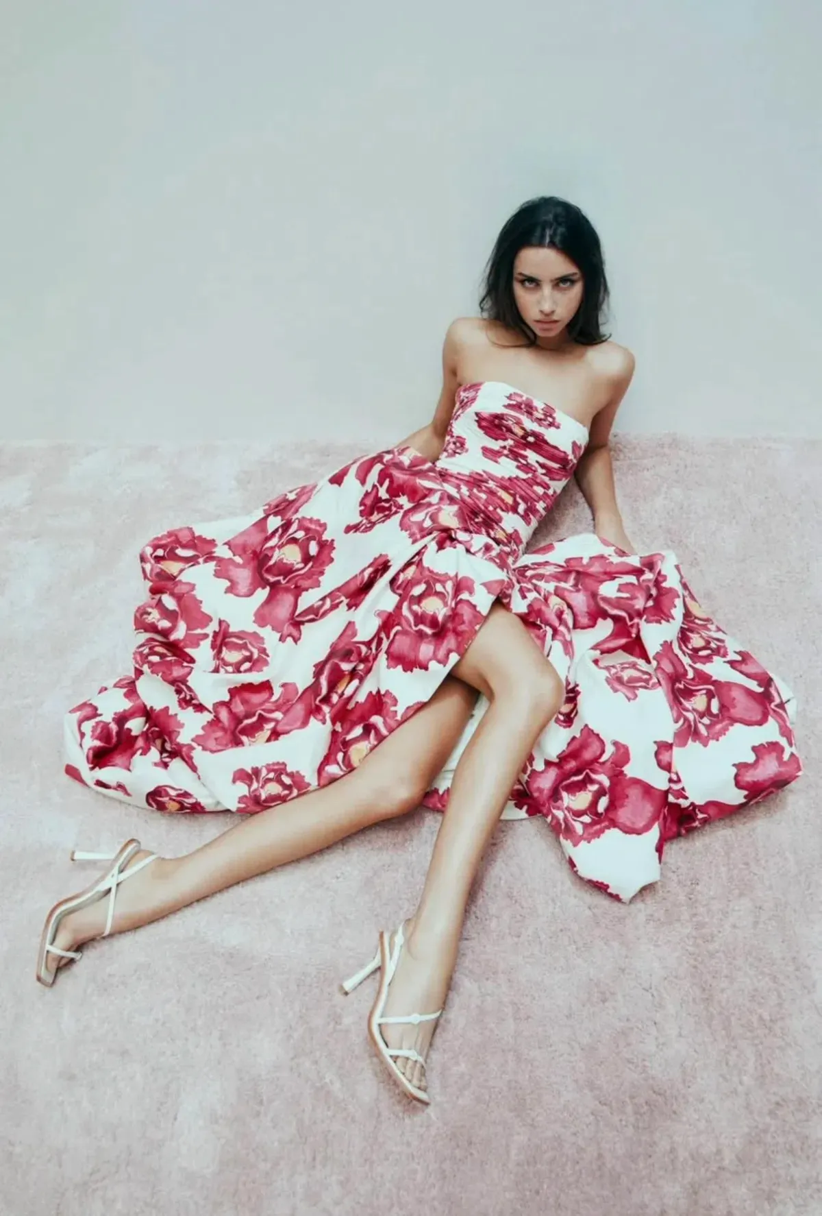 AJE Behold Pink and White Floral Maxi Dress - Image 2