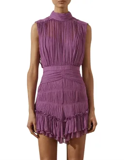 Shona Joy Emilia Sleeveless Mini Dress Purple Size 8 for rent on The Volte - image 1