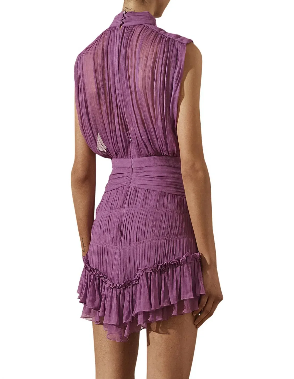 Shona Joy Emilia Sleeveless Mini Dress Purple Size 8 - Image 2