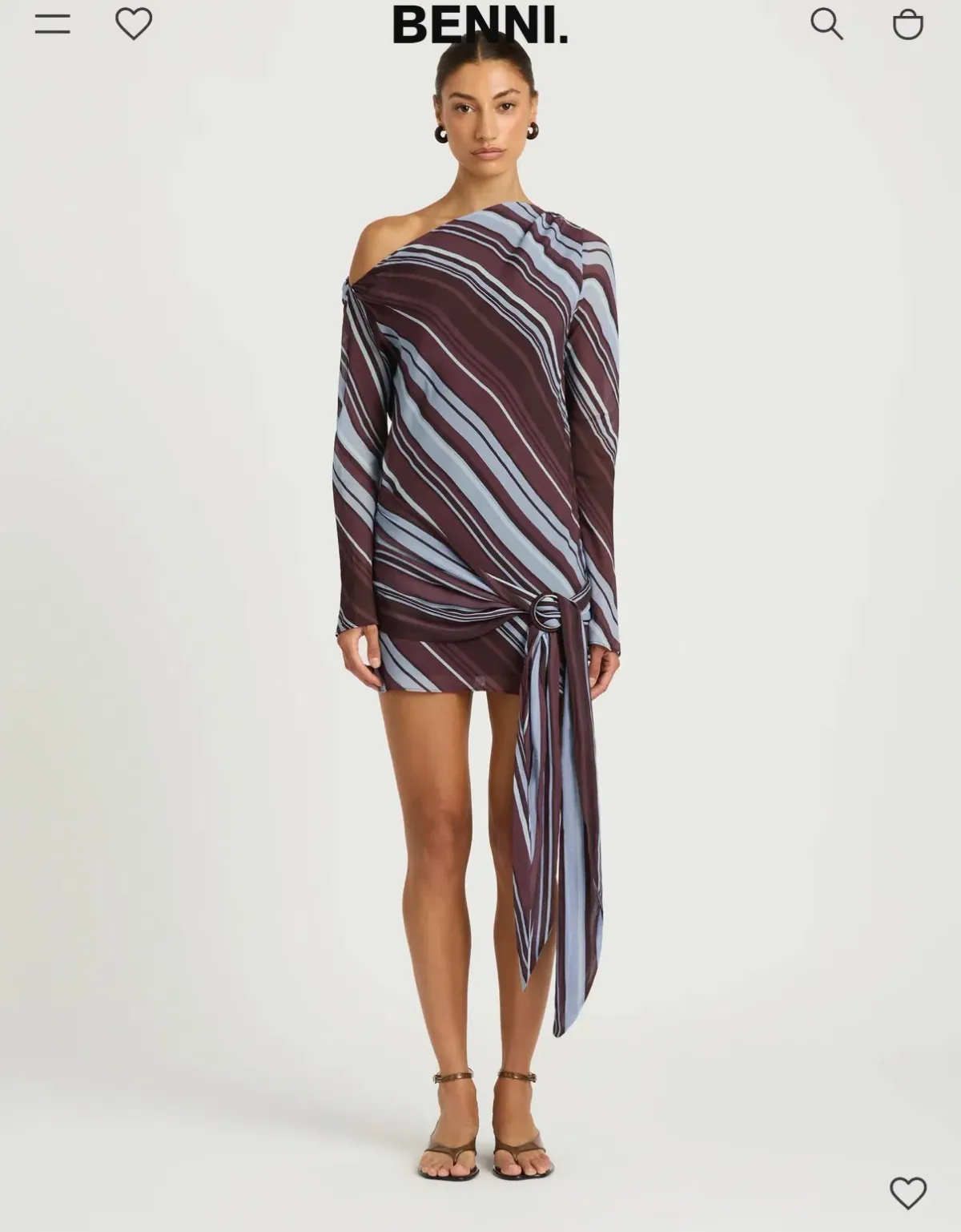 Benni Elise mini dress midnight stripe  - Image 1