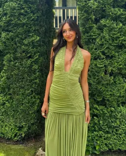 Christopher Esber / Orion Gown / Green-Olive / Size 10 for rent on The Volte - image 1