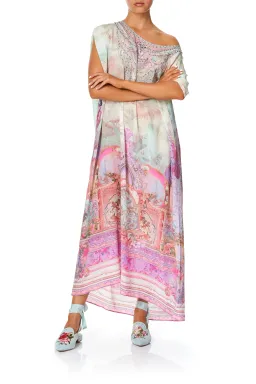 Camilla Slim Line Round Neck Kaftan Electron Libre Print Size 12 for rent on The Volte - image 4